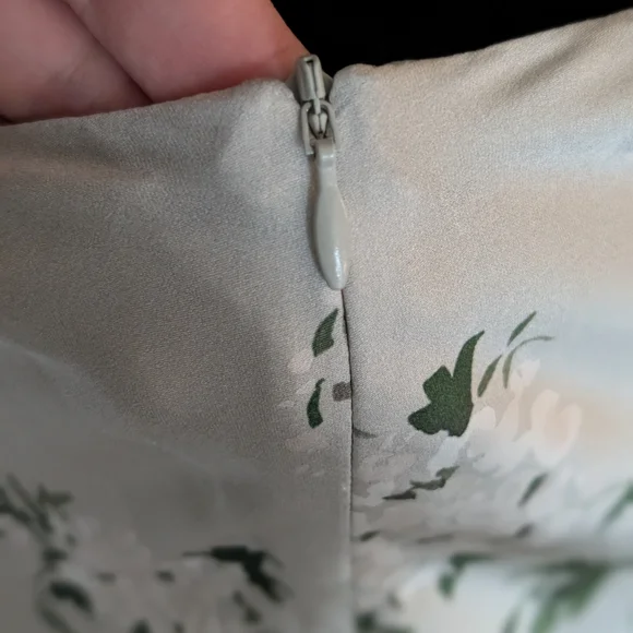 NWT Quince Washable Stretch Silk High Neck Midi Dress Jasmine Vines Medium - Picture 8 of 10